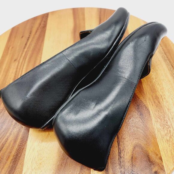 Clarks Artisan Women 6.5M Black Leather Slip On Ballet Loafer Low Heel Round Toe - Picture 7 of 12
